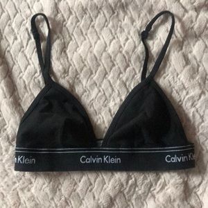 Calvin Klein black soft triangle bralette